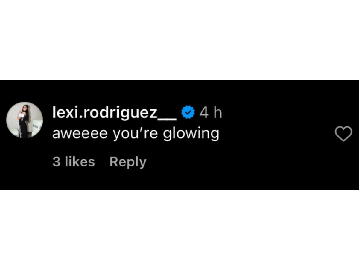 Lexi Rodriguez’s comment on Instagram/@allybatenhorst